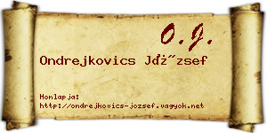 Ondrejkovics József névjegykártya