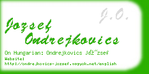 jozsef ondrejkovics business card